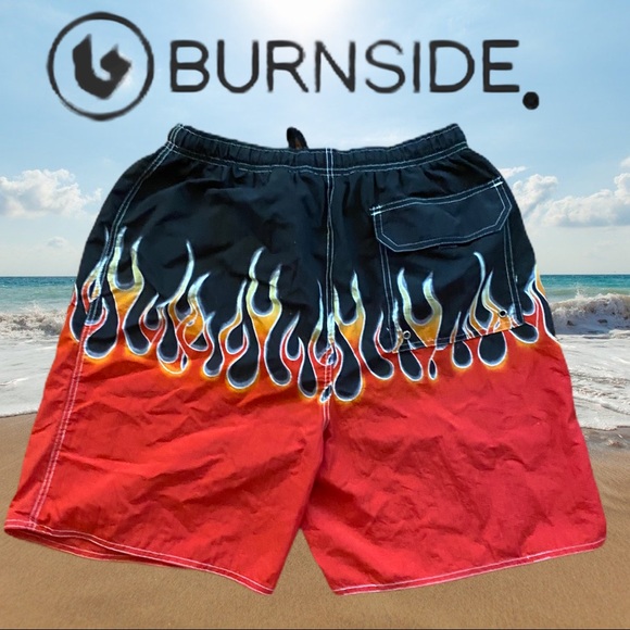 2/$25- BURNSIDE Mens Relaxed Fit Swimwear & Board Shorts - Picture 2 of 6